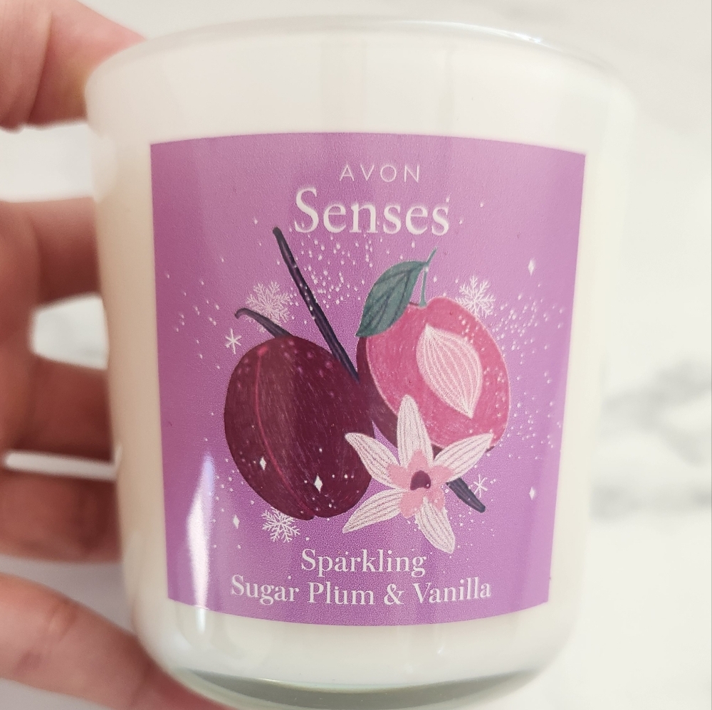Avon Senses Sparkling Sugar Plum & Vanilla Candle - Picture 5 of 7